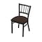 Holland Bar Stool Co 610 Contessa 18" Chair with Pewter Finish and Rein Coffee Seat 61018PW025 - alternate 1